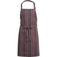 Chef Works A971 Adjustable Bib Apron, Red/Grey