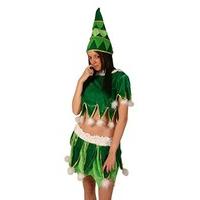 Christmas Fancy Dress Costume Christmas Tree Design Skirt with Top and Hat
