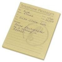 challenge telephone message pad 80 sheets 127x102mm yellow paper ref f ...