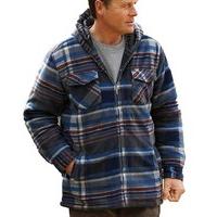 Champion Mens Dundee Country Clothing Fleece Lined Fleece Coat Blue-Red 3XL