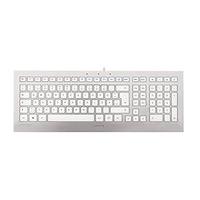 Cherry Strait Corded Keyboard USB, 103 Keys (English US) White/Silver