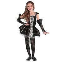 Christy\'s Girls Childrens Midnight Mischief Costume 4-6 Years Halloween Fancy Dress Outfit Spider Queen Princess of Darkness