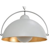 Chicago Large Pendant Light, Muted Grey and Brass