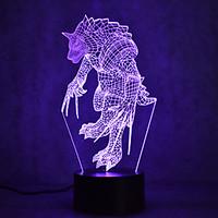 christmas werewolf touch dimming 3d led night light 7colorful decorati ...