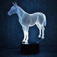 Christmas Horse Turtles Touch Dimming 3D LED Night Light 7Colorful Decoration Atmosphere Lamp Novelty Lighting Christmas Light