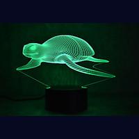 christmas sea turtles touch dimming 3d led night light 7colorful decor ...