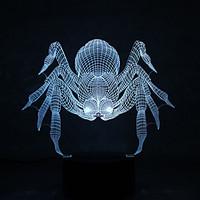 Christmas Spider Touch Dimming 3D LED Night Light 7Colorful Decoration Atmosphere Lamp Novelty Lighting Christmas Light