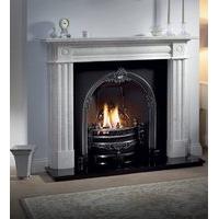 Chiswick Cararra Marble Fireplace With Cast Insert And Gas Fire