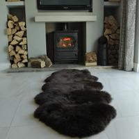 Choco Brown Double Sheepskin Rug