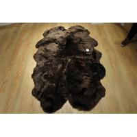 chocolate brown quads sheepskin rug