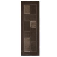 Chocolate Brown Embossed Simple Modern Rug - Contempo 60x230 Runner