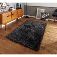 chunky high density grey anti shed shaggy rug seattle 60cm x 115cm 2 x ...