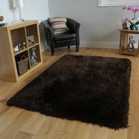 chocolate brown thick shaggy rug glamour 80cm x 150cm 27 x 411