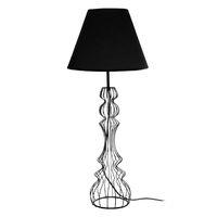Chicago Black Table Lamp Metal Wire Base Black Shade