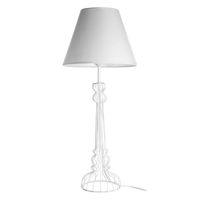 Chicago White Table Lamp Metal Wire Base White Shade
