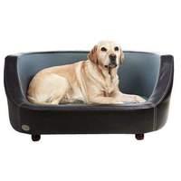 Chester and Wells Oxford Dog Bed in Black and Slate Small