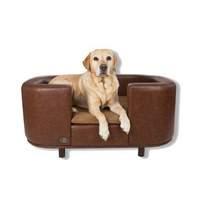 Chester and Wells Hampton Dog Bed in Chestnut and Beige Small