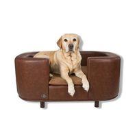 Chester and Wells Hampton Dog Bed in Chestnut and Beige Medium