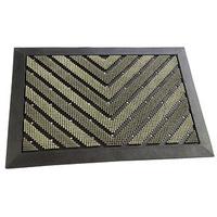 chevron doormat grey recycled rubber