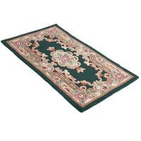 Chinese Design Wool Rug, Large, Dark Green, Wool