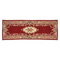 Chinese Design Wool Runner, Red, Wool