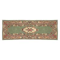 Chinese Design Wool Runner, Green, Wool