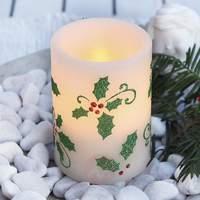 christmas design led candle wax 10 cm