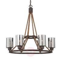 Chandelier Maverick with glass lampshades