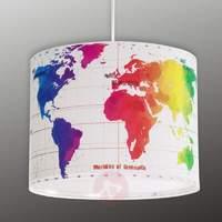 Children\'s room hanging light Map with world map