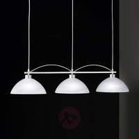 Chrome-coloured pendant lamp BRAVA 3-bulb