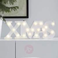 christmas led light word white