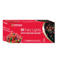 Christmas Workshop 20 Shadeless Colour Fairy Lights Box