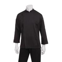 Chef Works Hartford Lightweight Zipper Unisex Chef Jacket Black XS