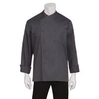 chef works anguilla executive unisex chef jacket charcoal xs