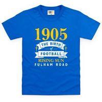 chelsea birth of football kids t shirt