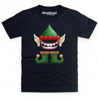 christmas elf face kids t shirt