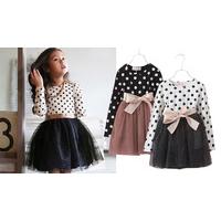 Children\'s Polka Dot Ball Gown Dresses - 6 Sizes, 2 Colours