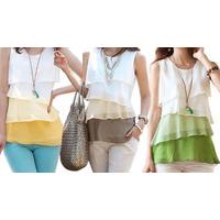 Chiffon Tiered Blouse - 3 Colours