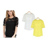 Chiffon Lace Casual Shirt - 3 Colours, 4 Sizes