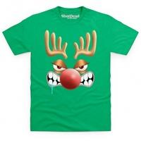 Christmas Reindeer Face T Shirt