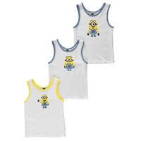 Character 3PK Vest Infants Unisex