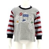 chicco 09047383 t shirt kid boyss long sleeve t shirt in grey