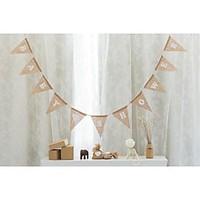 Chic Shabby 1814CM Baby Shower Hessian Burlap Rustic Vintage Banner Bunting