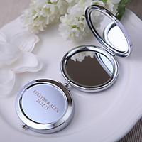 Chrome Practical Favors-1 Compacts Classic Theme Silver 7CM6CM1CM