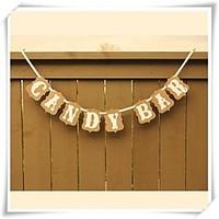 Chic Kraft CANDY BAR Banner Wedding Sweet Table Decor Candy Buffett Banner