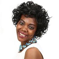 Cheap Fake Hair Wig Kinky Curly Short Heat Resistant Black Synthetic Wigs
