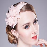 chiffon headpiece wedding special occasion casual outdoor flowers 1 pi ...