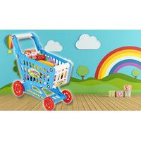 Child's Toy Shopping Trolley and Food Set