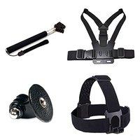 Chest Harness, Head Strap, Monopod and Adapter for GoPro Hero