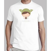 chibi yoda - shirt man with illustration